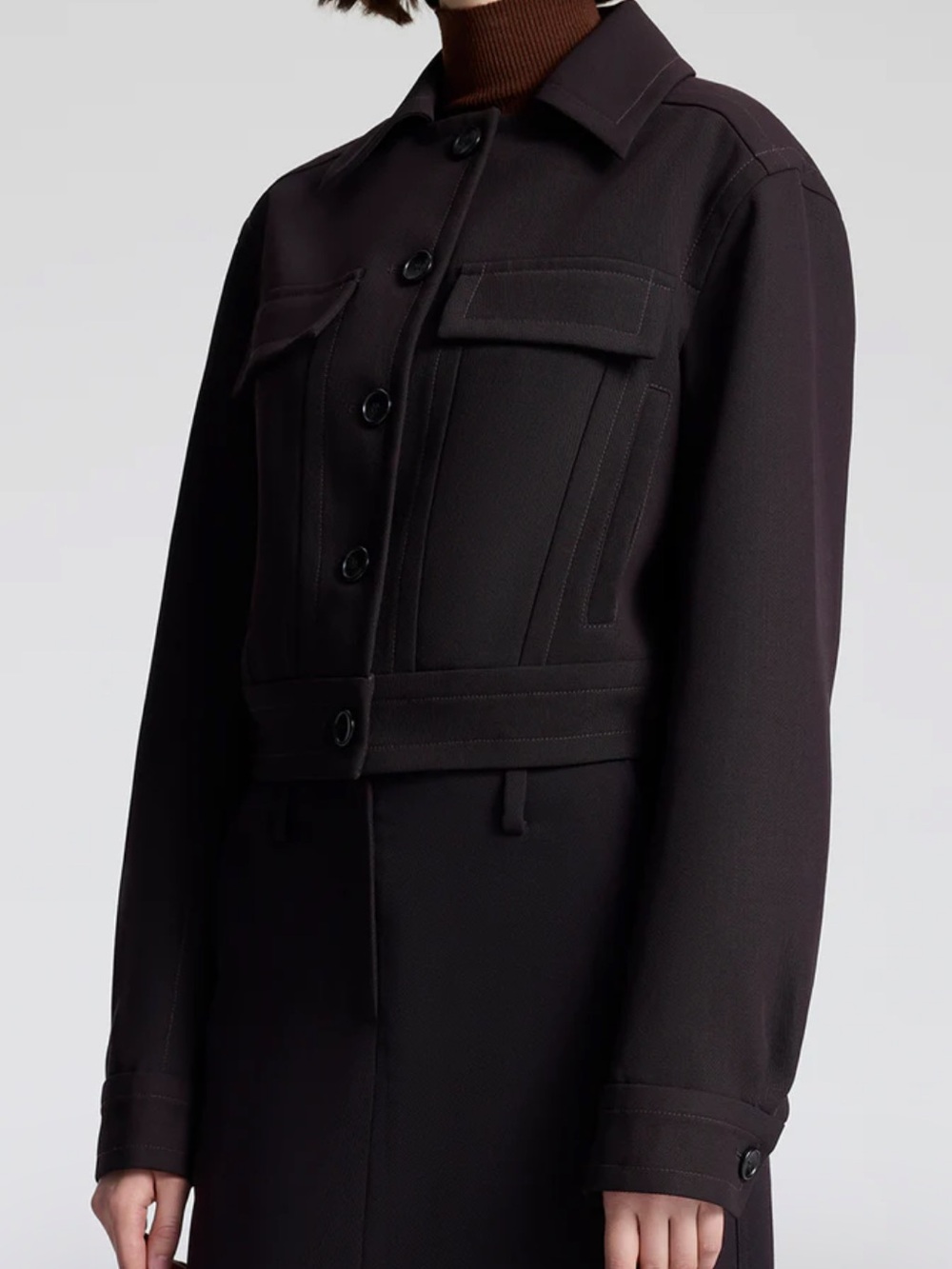 A.L.C. Women's Blake wool-blend tailored crop blazer jacket - Picture 4 of 7